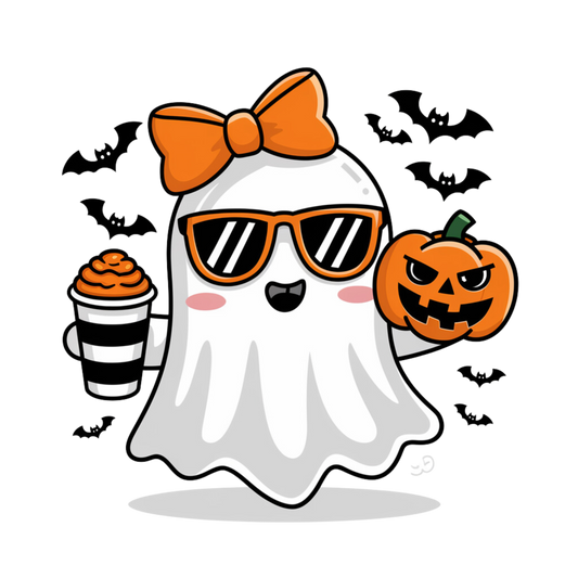 Funny Halloween Boo Lady Sublimation - PNG File - Digital Download