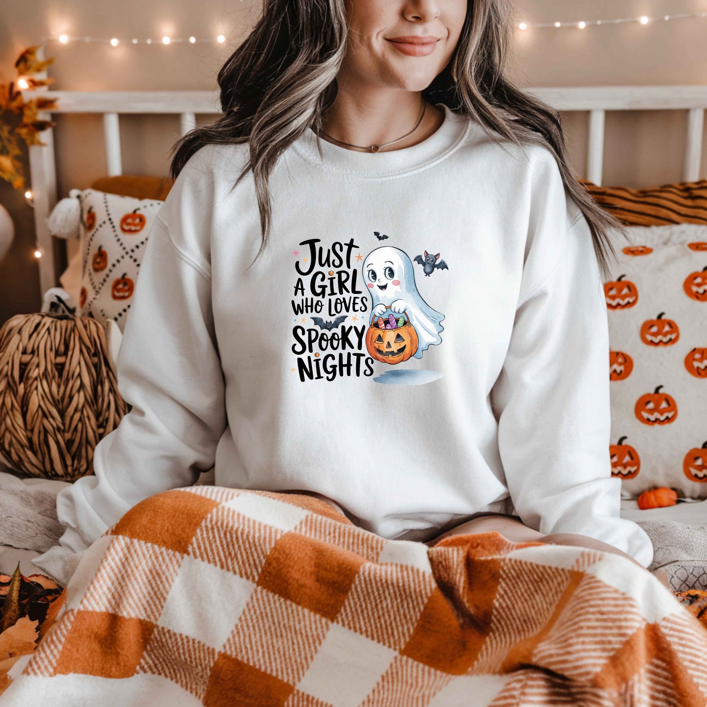 Just a Girl Who Loves Spooky Nights - Funny Halloween Sublimation - PNG File