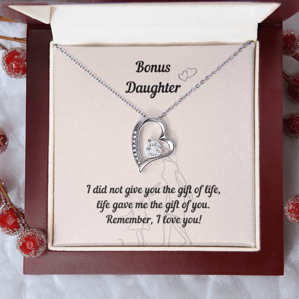 To My Precious Bonus Daughter Necklace | Birthday Gift for Bonus Daughter