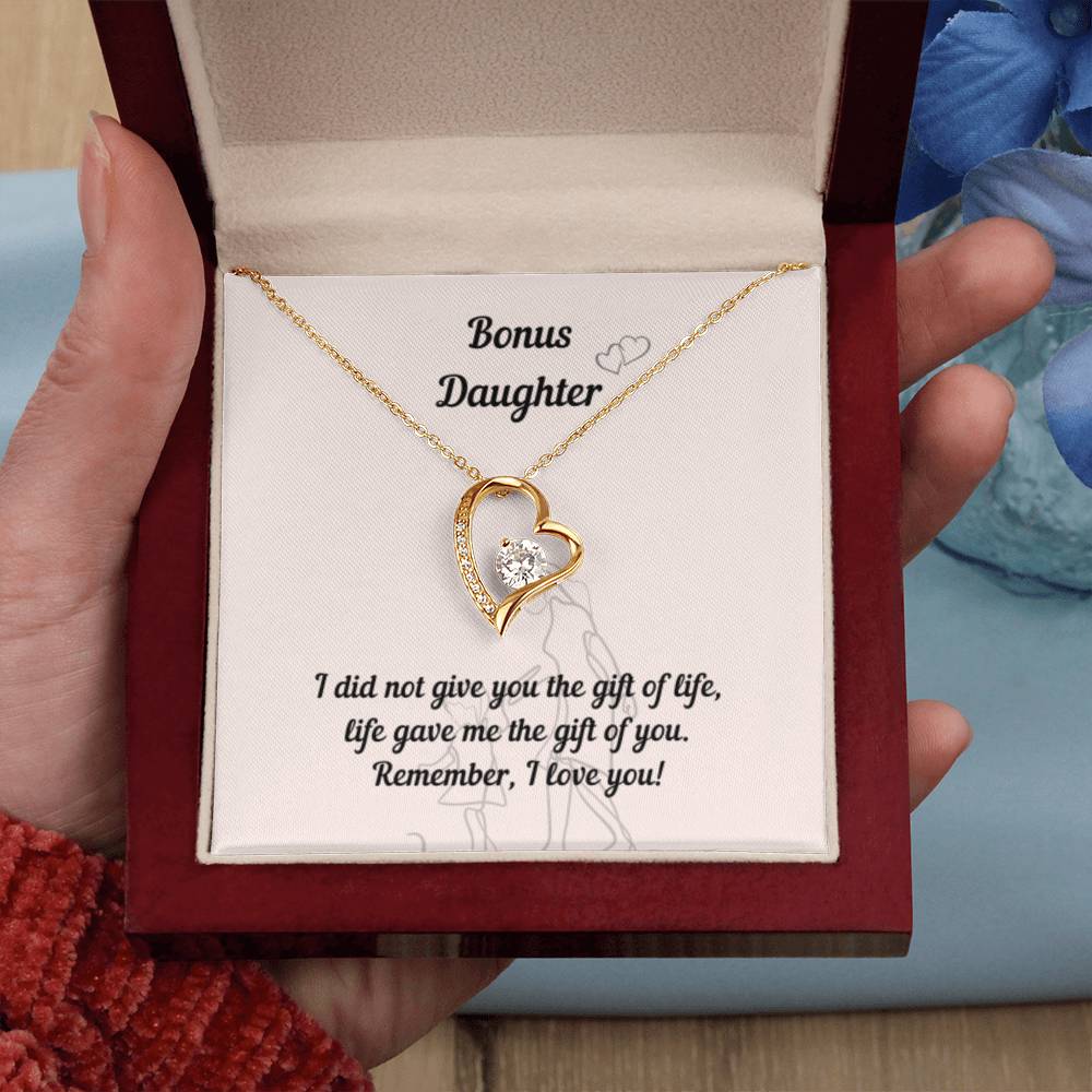 To My Precious Bonus Daughter Necklace | Birthday Gift for Bonus Daughter