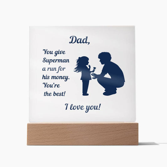 Acrylic Plaque Gift for Dad | Birthday Gift for Dad