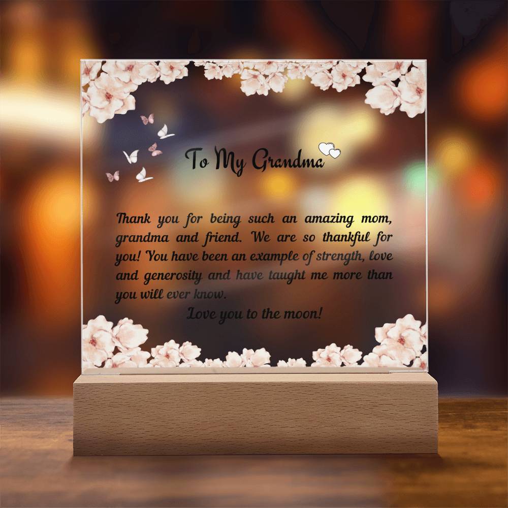 Acrylic Plaque Gift for Grandma | Birthday Gift for Grandma