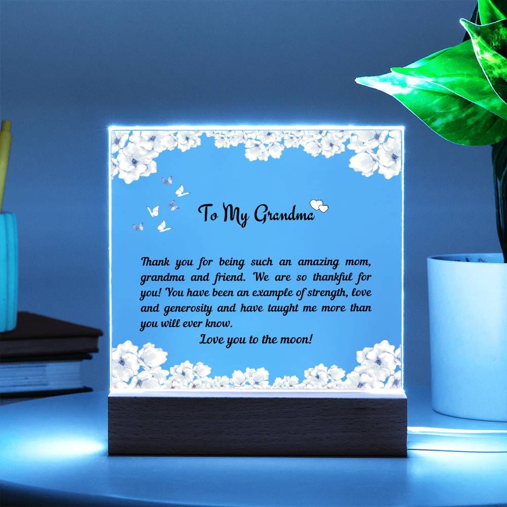 Acrylic Plaque Gift for Grandma | Birthday Gift for Grandma