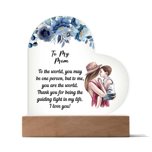 Acrylic Heart Plaque Gift for Mom | Sentimental Message for Mom