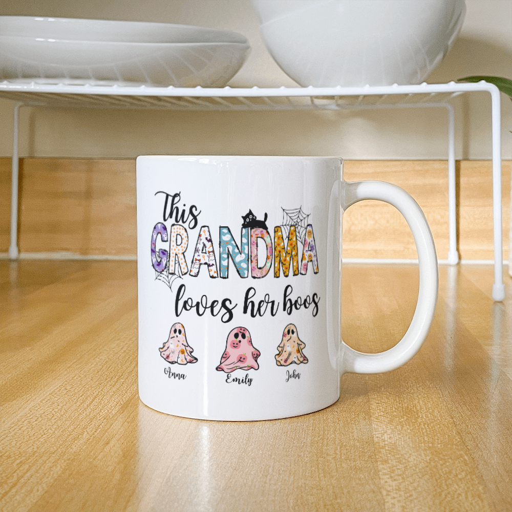 Charming Ghost Mug for Grandma – Customize It Your Way