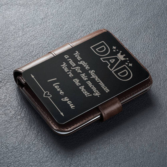 Engraved Metal Wallet Card for Dad | Gift for Dad