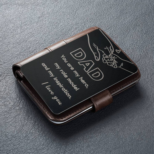 Engraved Metal Wallet Card for Dad | Gift for Dad