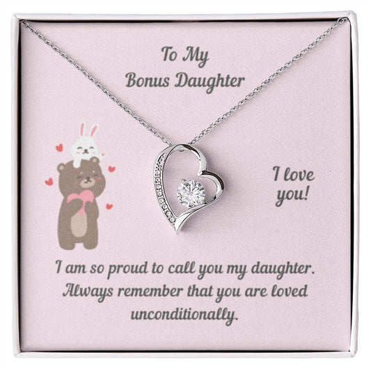 To My Precious Bonus Daughter Necklace | Gift for Bonus Daughter