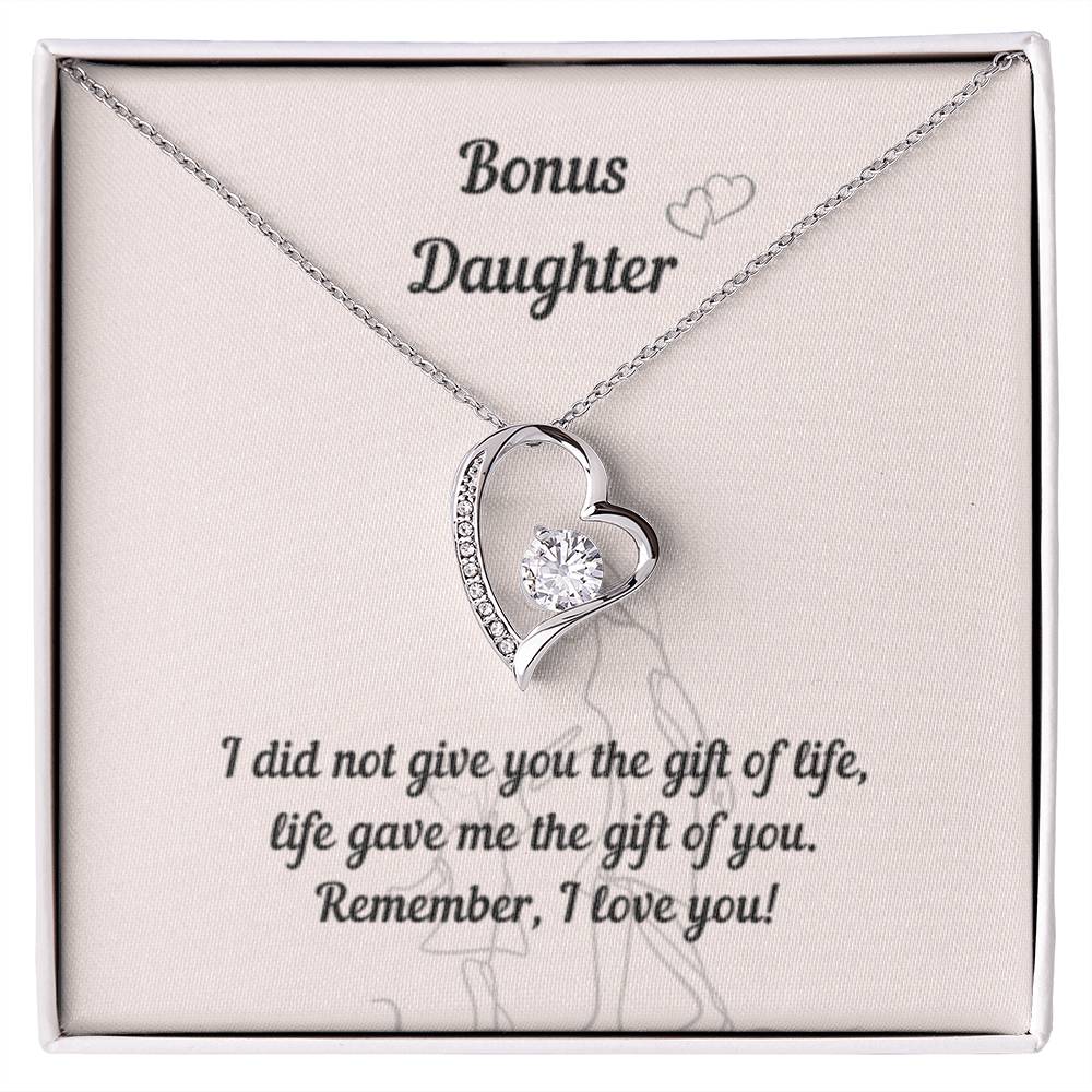 To My Precious Bonus Daughter Necklace | Birthday Gift for Bonus Daughter