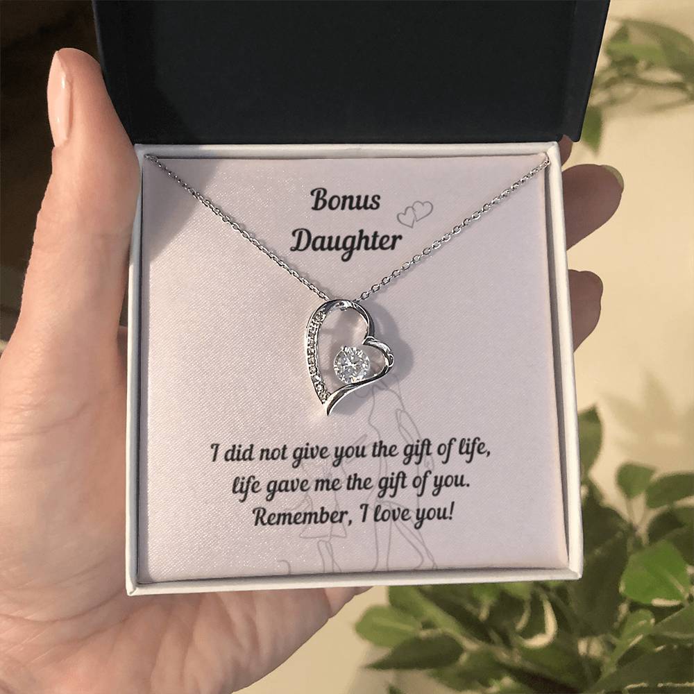 To My Precious Bonus Daughter Necklace | Birthday Gift for Bonus Daughter