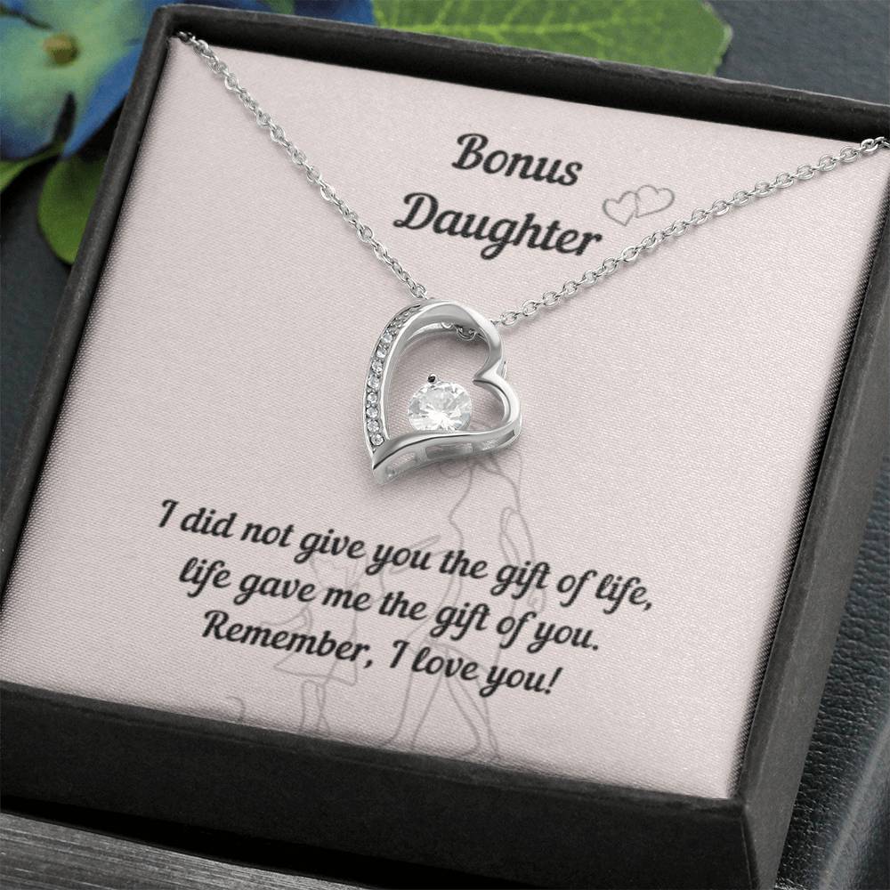 To My Precious Bonus Daughter Necklace | Birthday Gift for Bonus Daughter