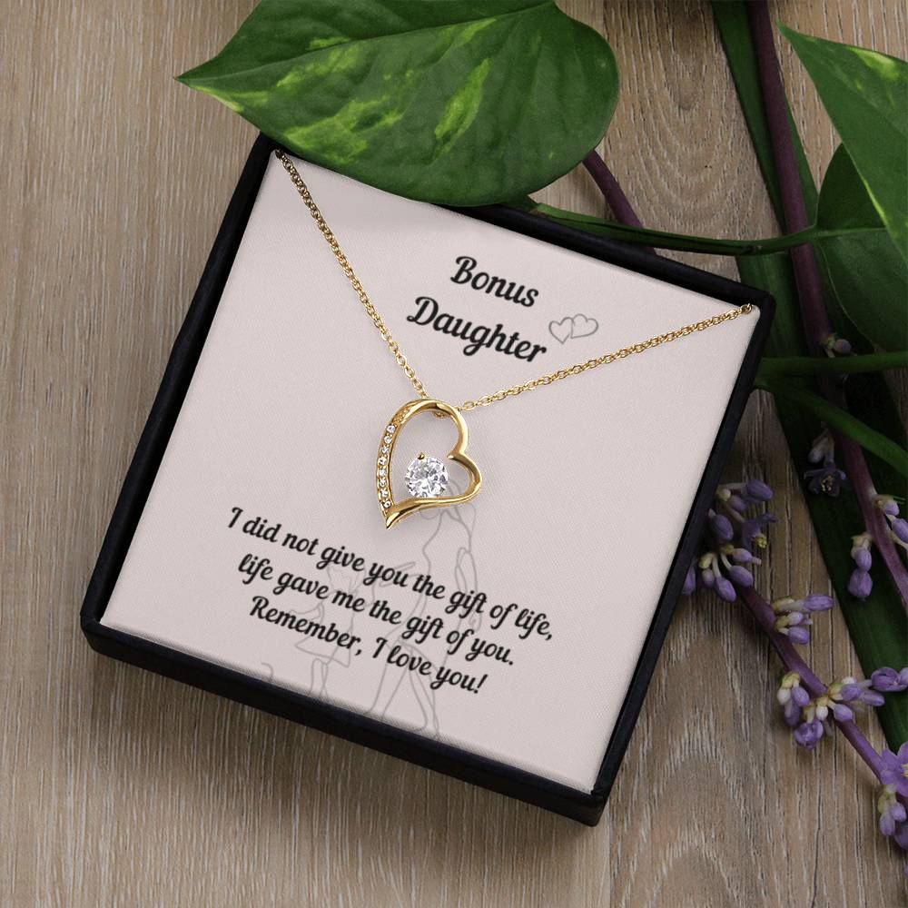 To My Precious Bonus Daughter Necklace | Birthday Gift for Bonus Daughter