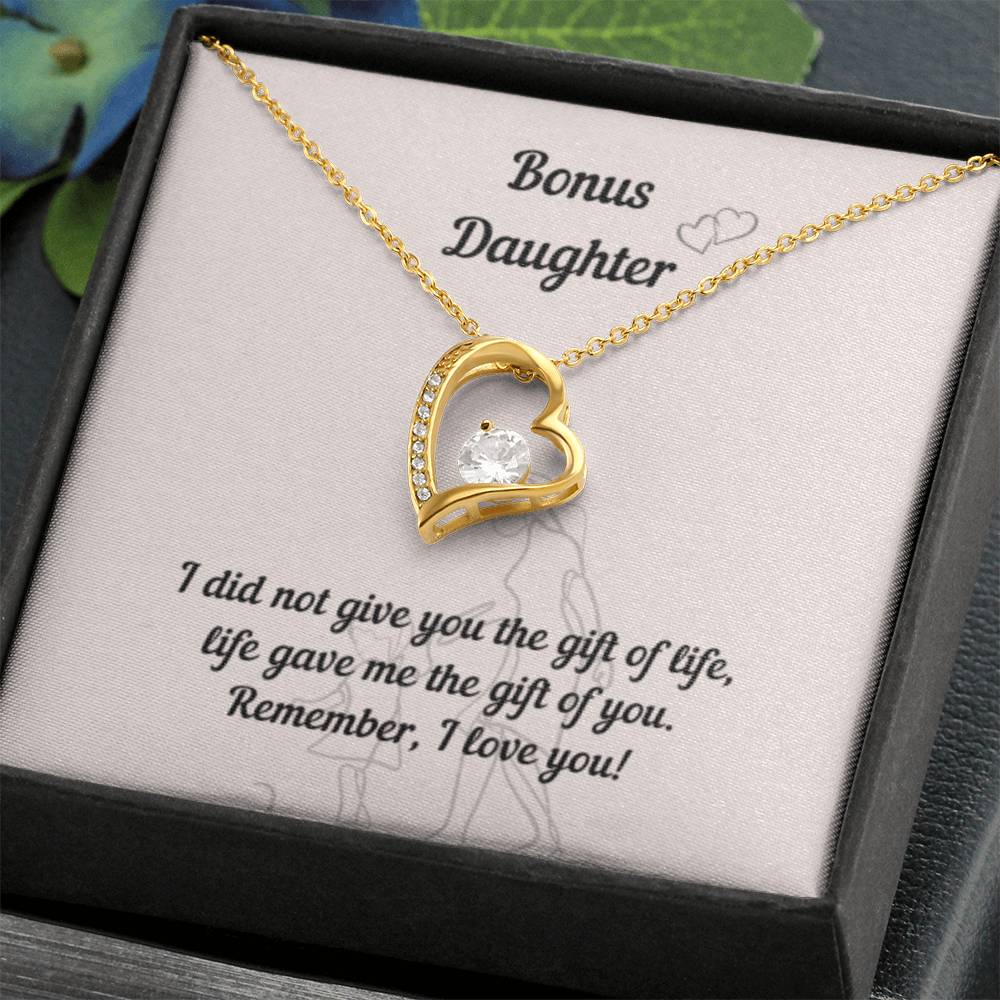 To My Precious Bonus Daughter Necklace | Birthday Gift for Bonus Daughter