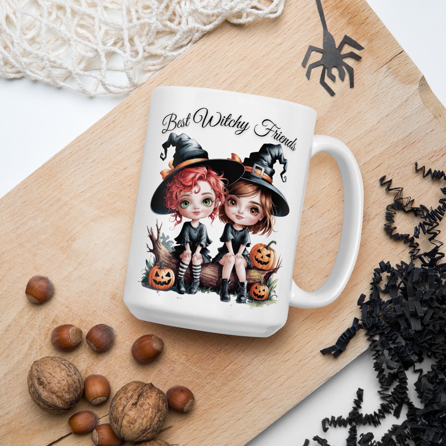 Best Witchy Friends Mug - A Spellbinding Gift for Your Best Friend - White glossy mug