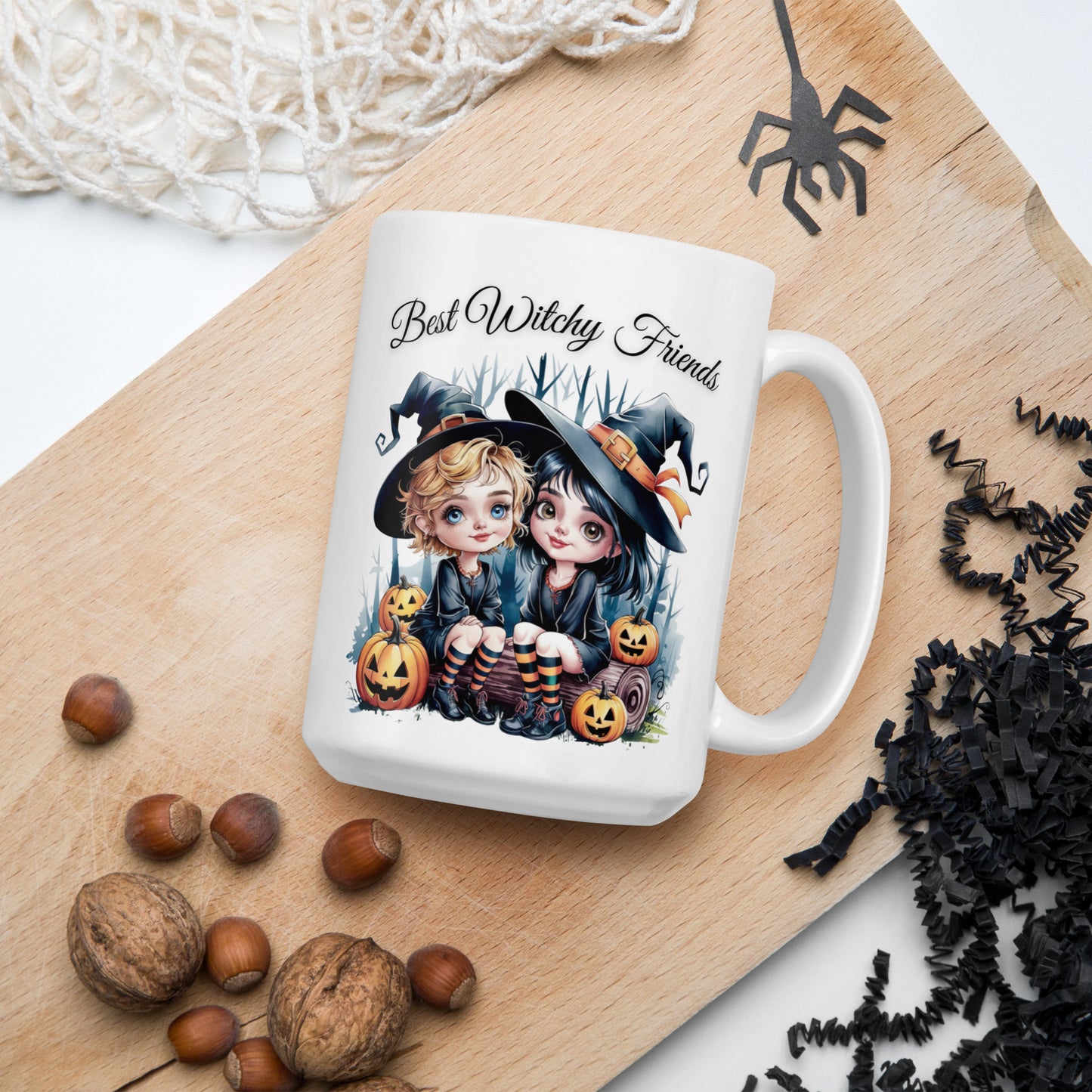 Best Witchy Friends Mug - A Spellbinding Gift for Your Best Friend - White glossy mug