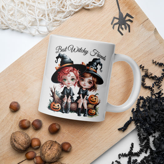 Best Witchy Friends Mug - A Spellbinding Gift for Your Best Friend - White glossy mug