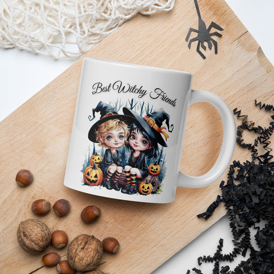 Best Witchy Friends Mug - A Spellbinding Gift for Your Best Friend - White glossy mug