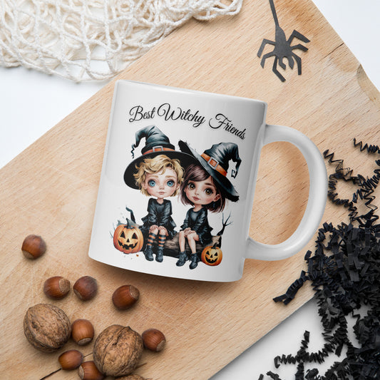 Best Witchy Friends Mug - A Spellbinding Gift for Your Best Friend - White glossy mug