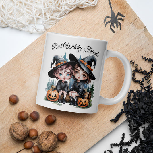 Best Witchy Friends Mug - A Spellbinding Gift for Your Best Friend - White glossy mug