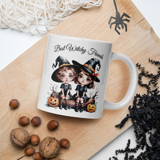 Best Witchy Friends Mug - A Spellbinding Gift for Your Best Friend - White glossy mug