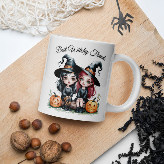 Best Witchy Friends Mug - A Spellbinding Gift for Your Best Friend - White glossy mug