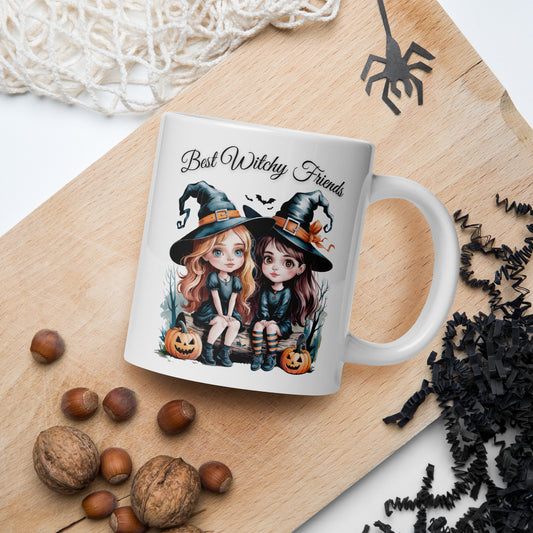 Best Witchy Friends Mug - A Spellbinding Gift for Your Best Friend - White glossy mug